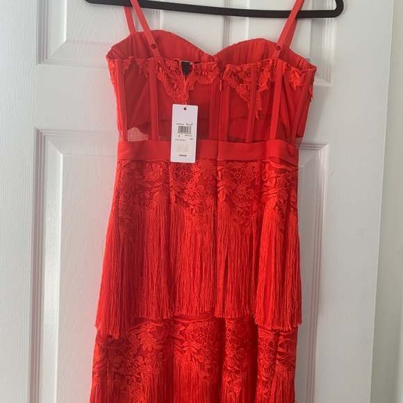 Guess Red Fringe Dress - Picture 4 of 4